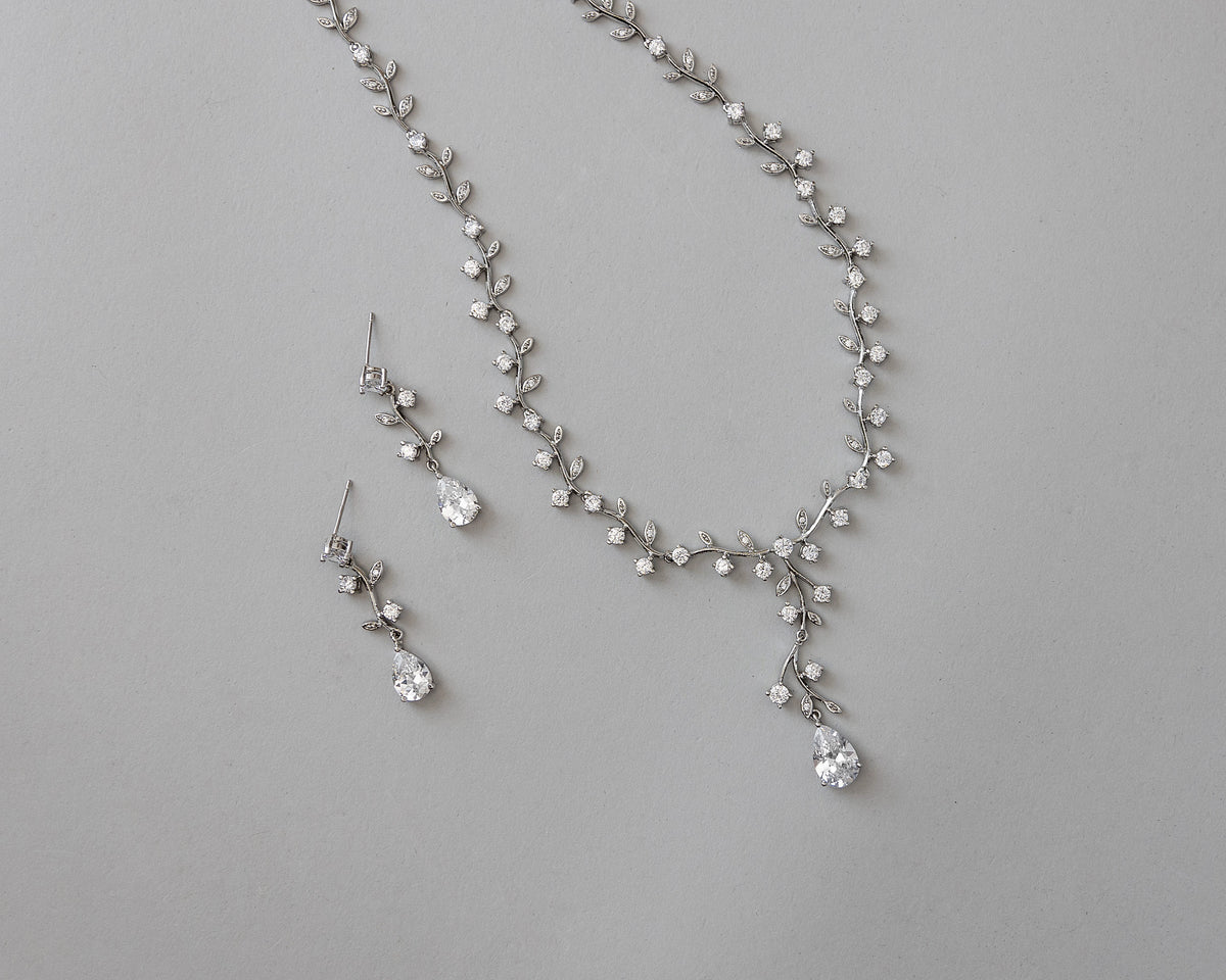 Bridal Jewelry CZ Vine Set-Cassandra Lynne