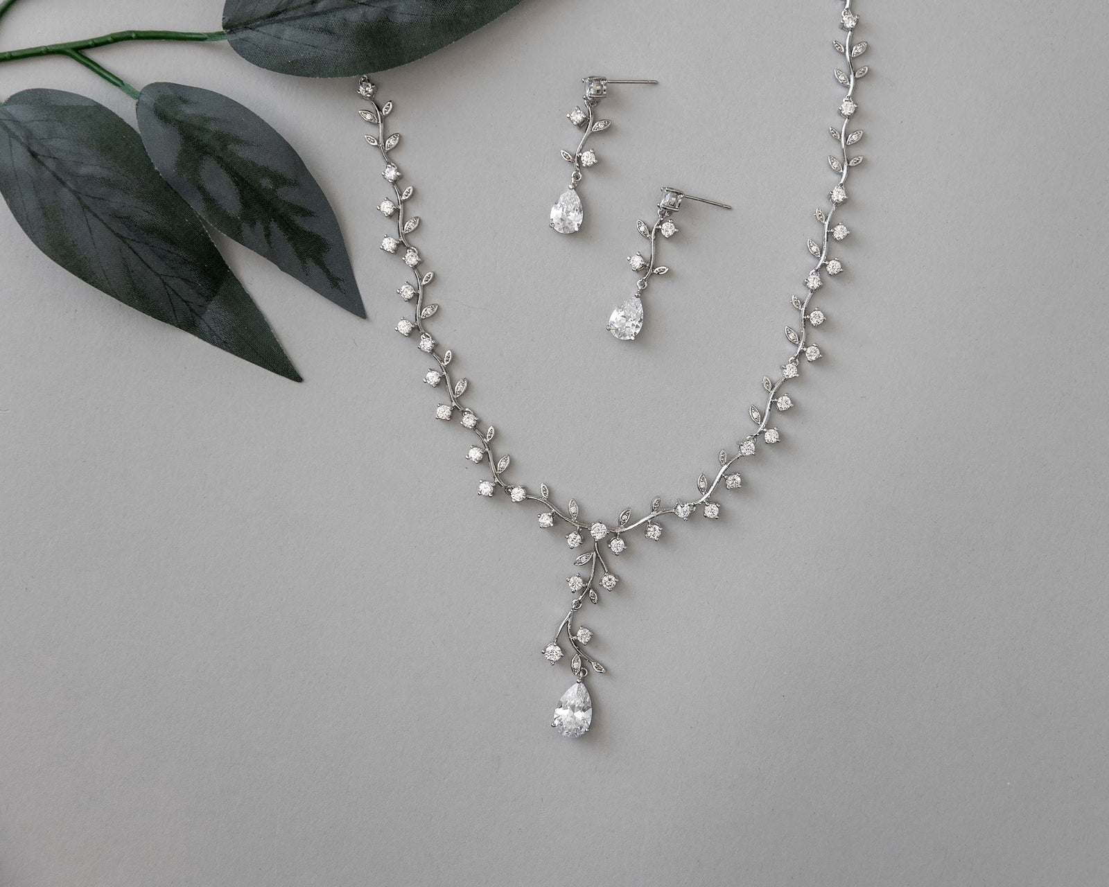 Bridal Jewelry CZ Vine Set-Cassandra Lynne