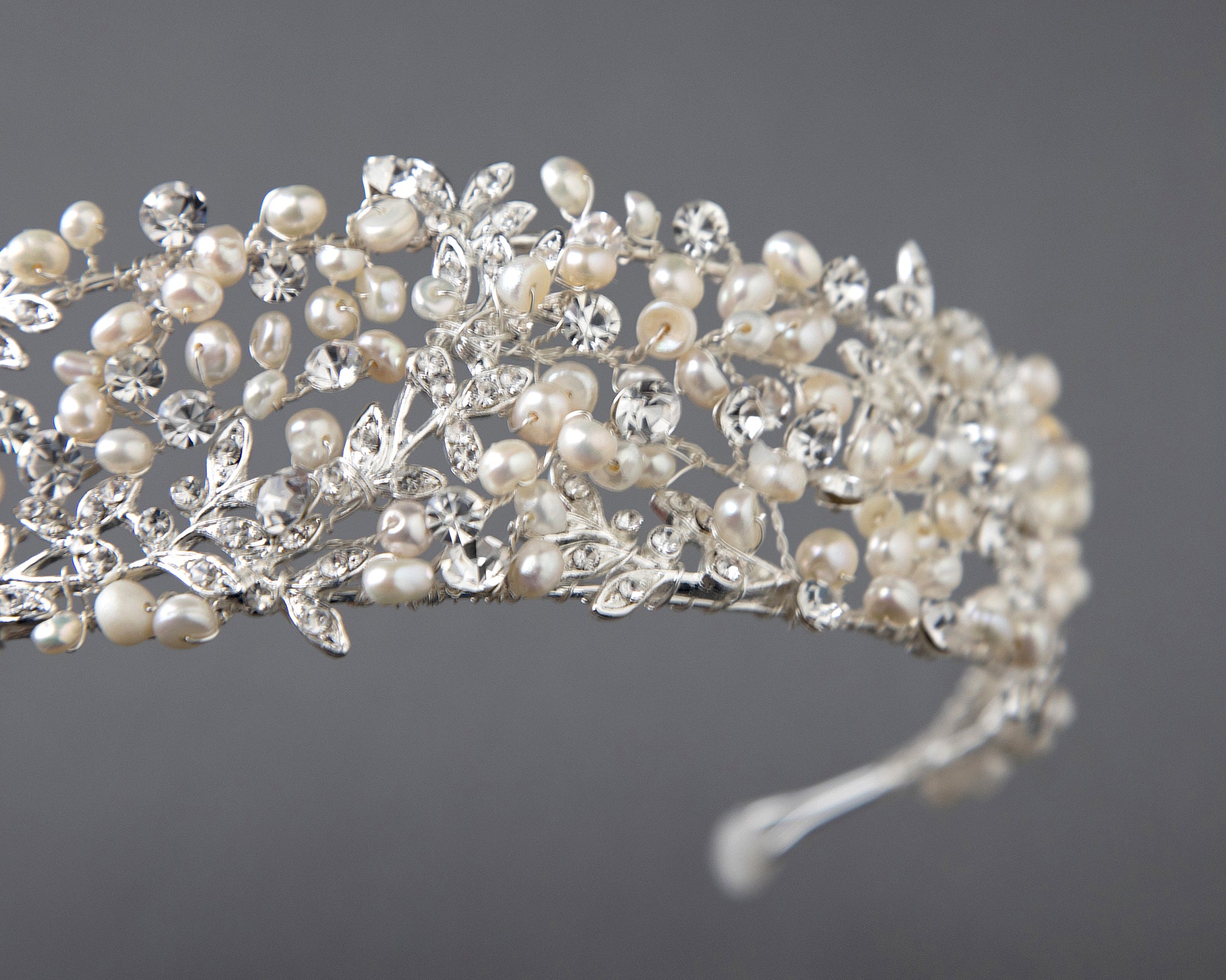 Wedding Headband Headpiece with Freshwater Pearls - Cassandra Lynne