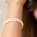 Double strand freshwater pearl bridal bracelet - Cassandra Lynne- Bracelets