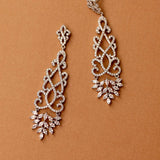 Filigree Earrings for the Bride in Silver - Cassandra Lynne