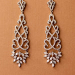 Filigree Earrings for the Bride in Silver - Cassandra Lynne