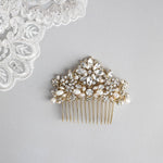 Elegant Bridal Comb with Freshwater Pearls - Hair Comb - Cassandra Lynne