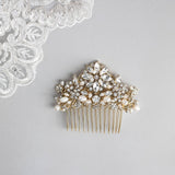 Elegant Bridal Comb with Freshwater Pearls - Hair Comb - Cassandra Lynne