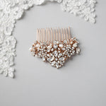 Elegant Bridal Comb with Freshwater Pearls - Hair Comb - Cassandra Lynne