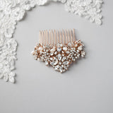 Elegant Bridal Comb with Freshwater Pearls - Hair Comb - Cassandra Lynne