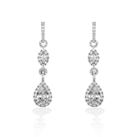Elegant Pave Drop Bridal Earrings - Earrings - Cassandra Lynne