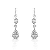 Elegant Pave Drop Bridal Earrings - Earrings - Cassandra Lynne