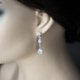 Elegant Pave Drop Bridal Earrings - Earrings - Cassandra Lynne