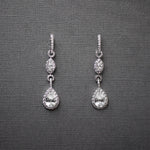 Elegant Pave Drop Bridal Earrings - Earrings - Cassandra Lynne