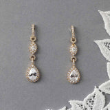 Elegant Pave Drop Bridal Earrings - Earrings - Cassandra Lynne
