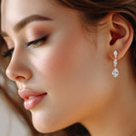 Elegant Stacked Pears Bridal CZ Earrings - Earrings - Cassandra Lynne