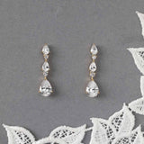 Elegant Stacked Pears Bridal CZ Earrings - Earrings - Cassandra Lynne