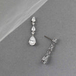 Elegant Stacked Pears Bridal CZ Earrings - Earrings - Cassandra Lynne