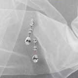 Elegant Stacked Pears Bridal CZ Earrings - Earrings - Cassandra Lynne