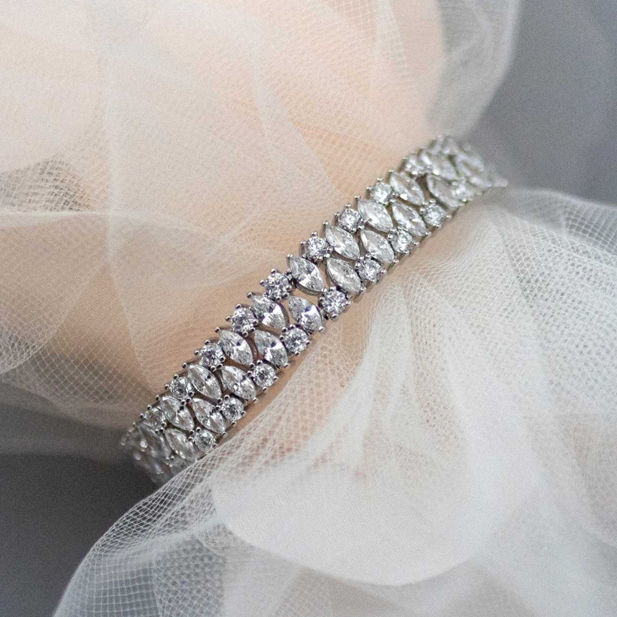 Evening CZ Bracelet with Marquise Jewels - Bracelet - Cassandra Lynne