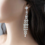 Extra Long Chandelier CZ Earrings - Earrings - Cassandra Lynne