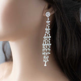 Extra Long Chandelier CZ Earrings - Earrings - Cassandra Lynne