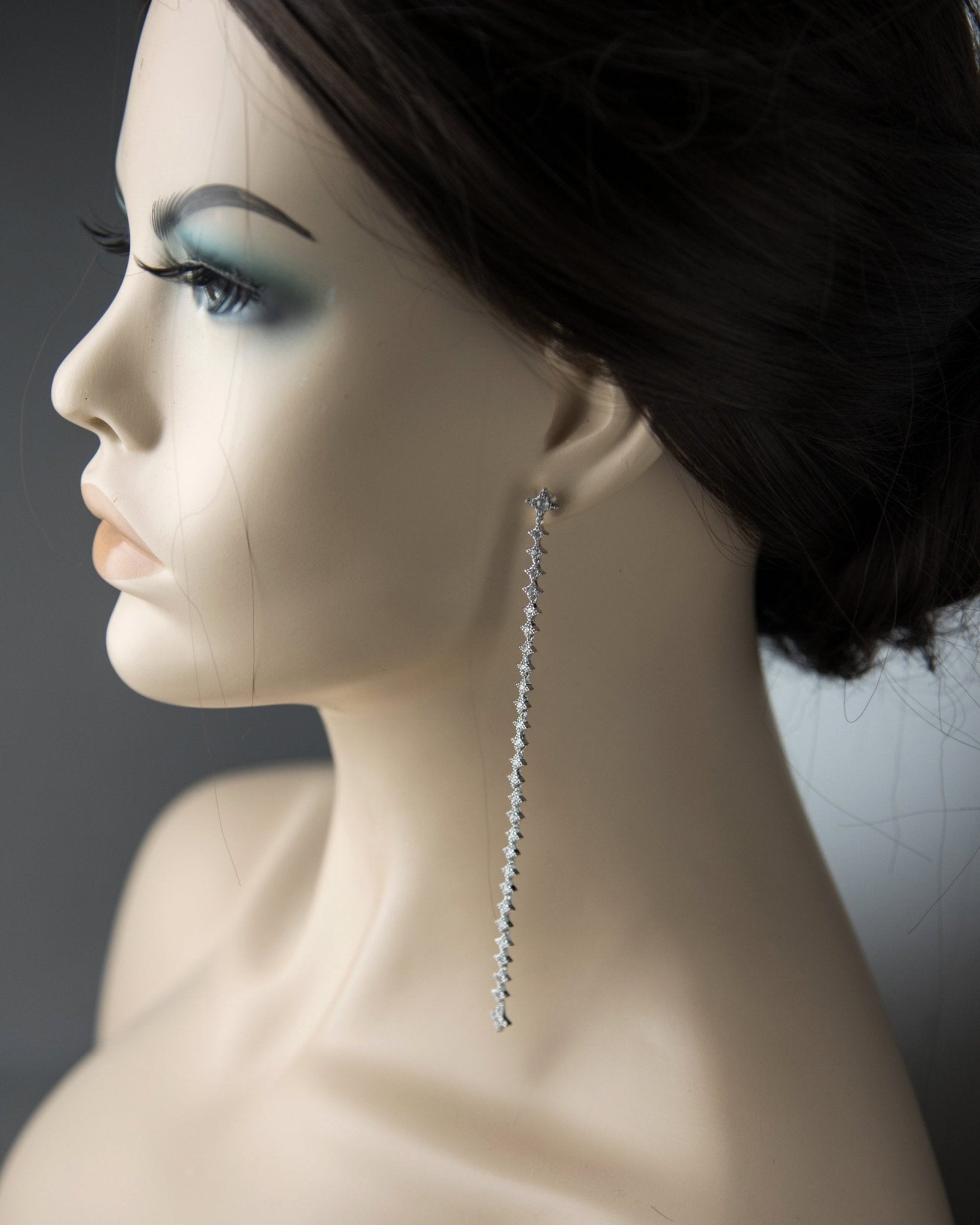 Extra Long CZ Dangle Earrings - Earrings - Cassandra Lynne