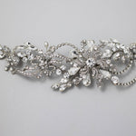 Floral Antique Silver Bridal Hair Clip - Hair Clips - Cassandra Lynne
