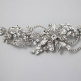 Floral Antique Silver Bridal Hair Clip - Hair Clips - Cassandra Lynne