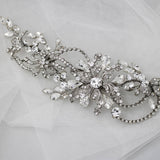 Floral Antique Silver Bridal Hair Clip - Hair Clips - Cassandra Lynne