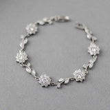 Flower Link CZ Bracelet for the Bride - Bracelet - Cassandra Lynne