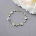 Flower Link CZ Bracelet for the Bride - Bracelet - Cassandra Lynne