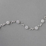 Flower Link CZ Bracelet for the Bride - Bracelet - Cassandra Lynne