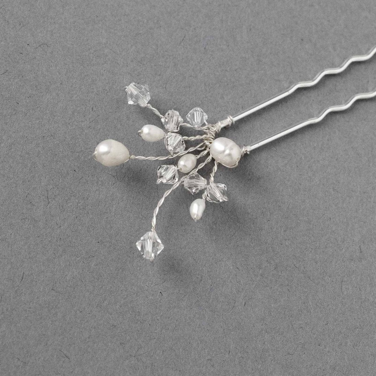 Freshwater Pearl and Crystal Hair Pin - Hair Pins - Cassandra Lynne