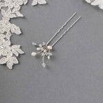 Freshwater Pearl and Crystal Hair Pin - Hair Pins - Cassandra Lynne