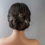 Freshwater Pearl and Crystal Hair Pin - Hair Pins - Cassandra Lynne