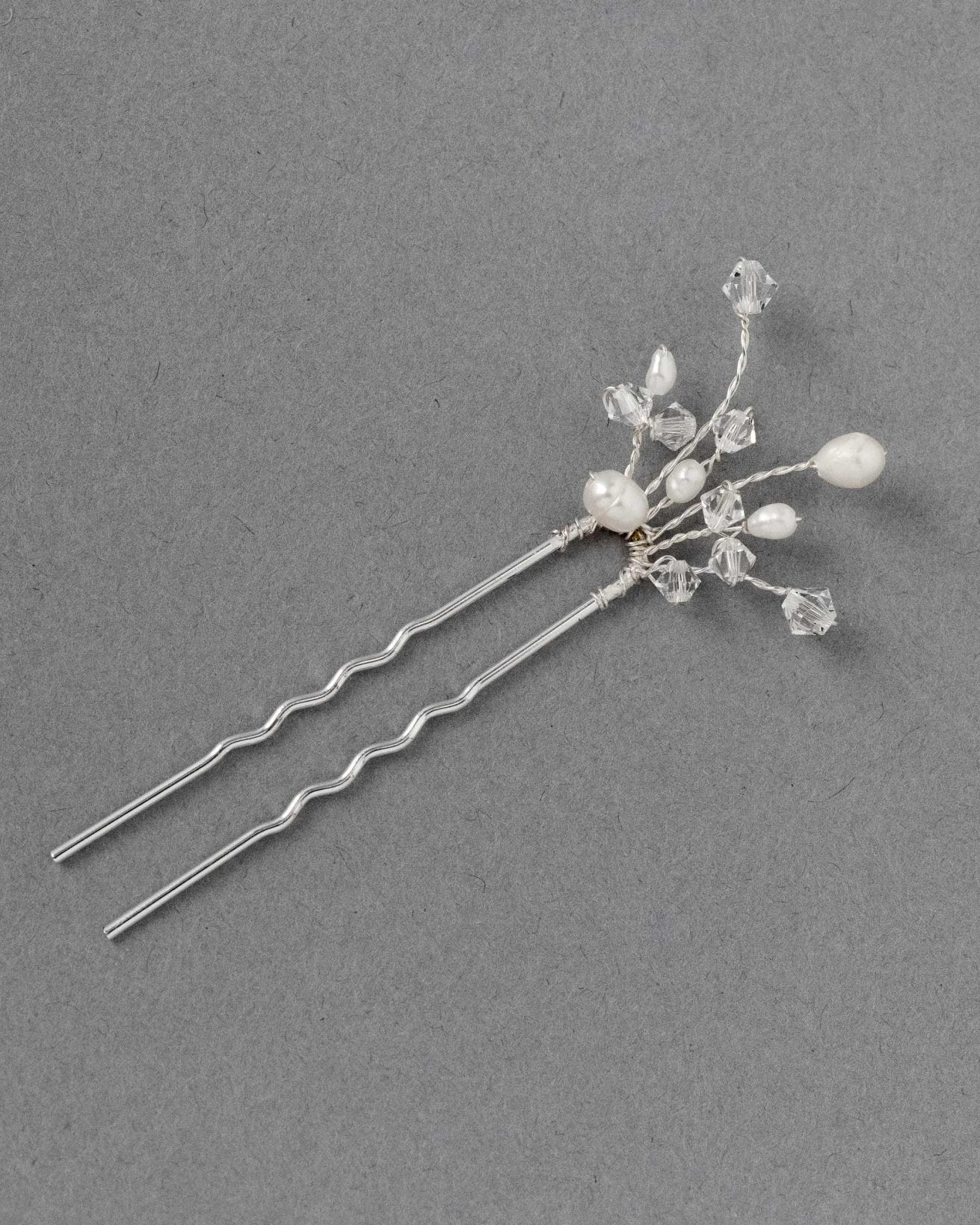 Freshwater Pearl and Crystal Hair Pin - Hair Pins - Cassandra Lynne