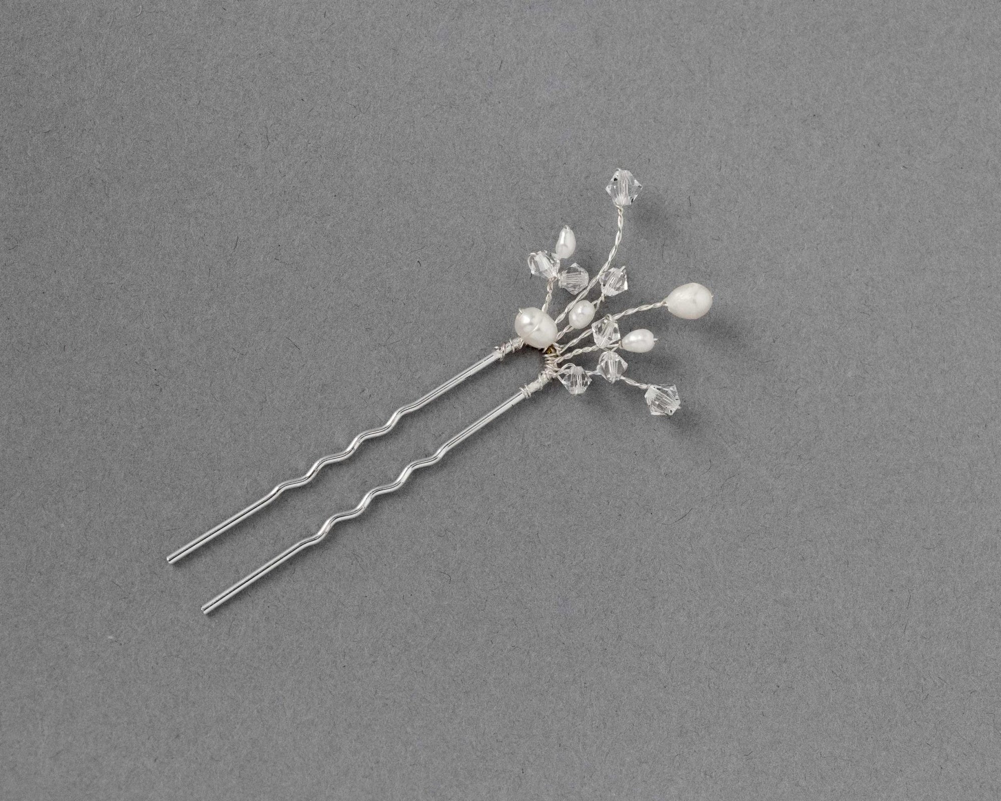 Freshwater Pearl and Crystal Hair Pin - Hair Pins - Cassandra Lynne