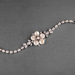 Freshwater Pearl Flower and CZ Bracelet - Bracelet - Cassandra Lynne