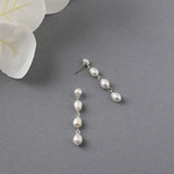 Freshwater Pearl Station Earrings - Earrings - Cassandra Lynne