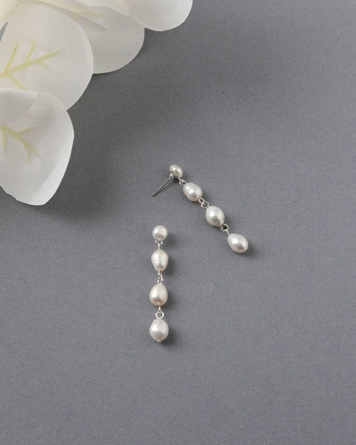 Freshwater Pearl Station Earrings - Earrings - Cassandra Lynne