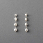 Freshwater Pearl Station Earrings - Earrings - Cassandra Lynne