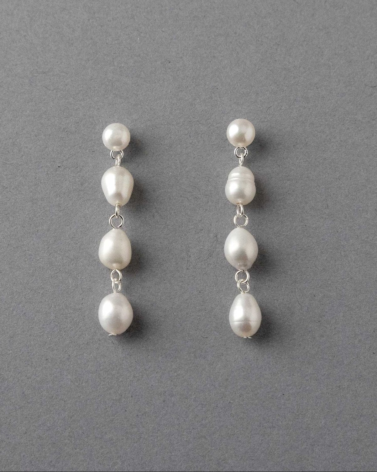 Freshwater Pearl Station Earrings - Earrings - Cassandra Lynne