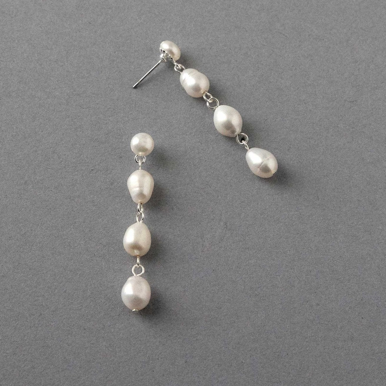 Freshwater Pearl Station Earrings - Earrings - Cassandra Lynne