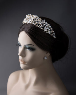 Wedding Headband Headpiece with Freshwater Pearls