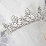 Full Circle Wedding Crown with Teardrop Pearls - Tiara - Cassandra Lynne