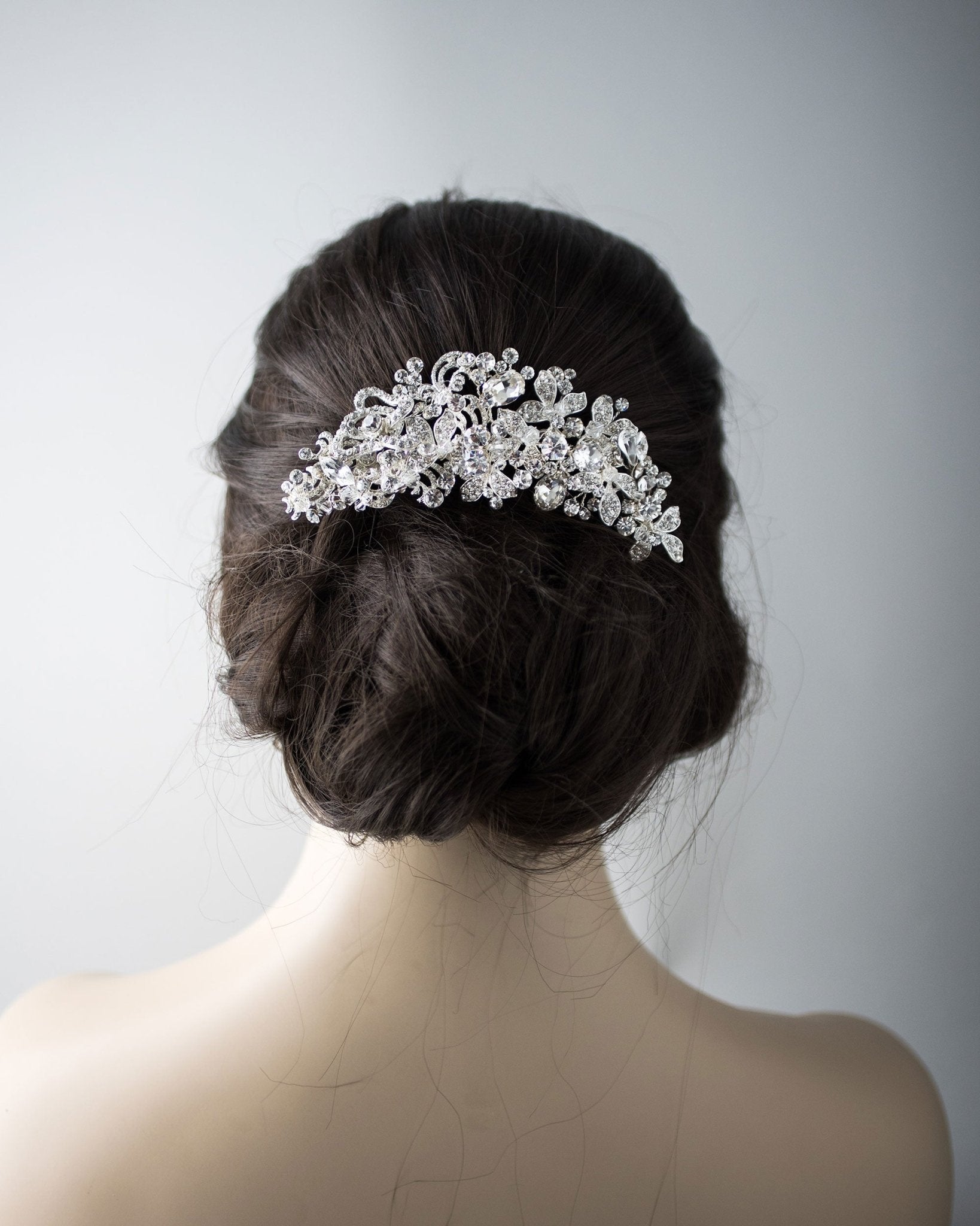 Glamorous Bridal Hair Clip in Silver - Hair Clips - Cassandra Lynne