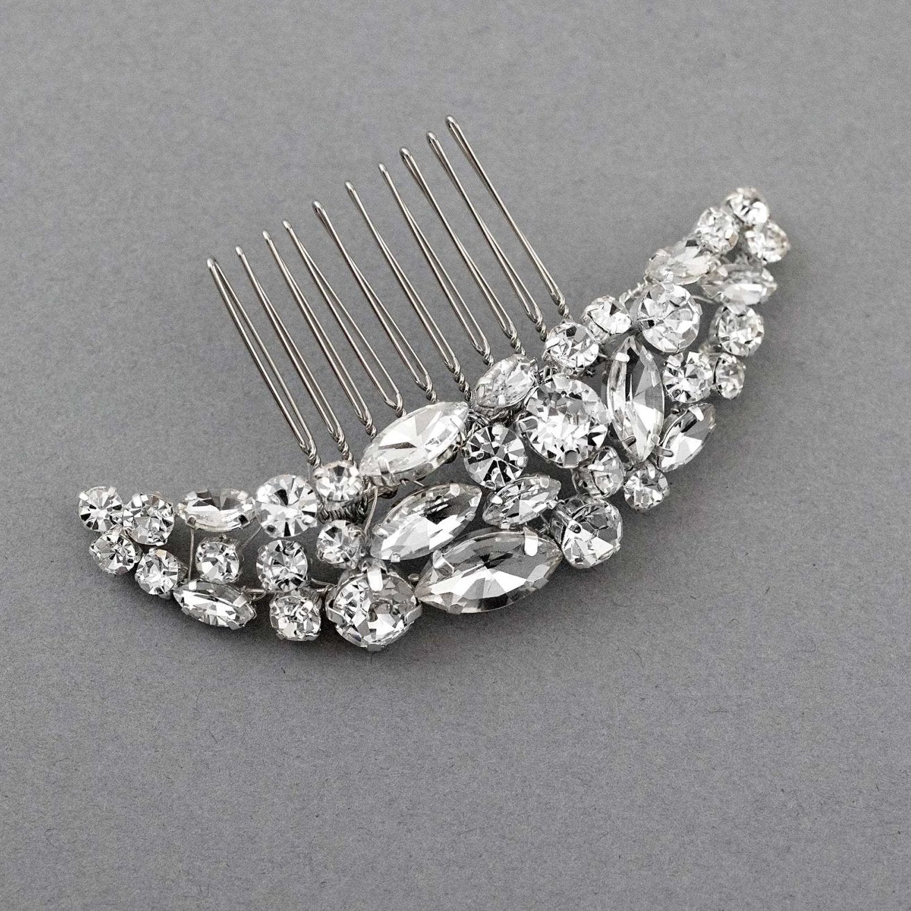 Glamorous Bridal Hair Comb with Multi Rhinestones - Hair Combs - Cassandra Lynne