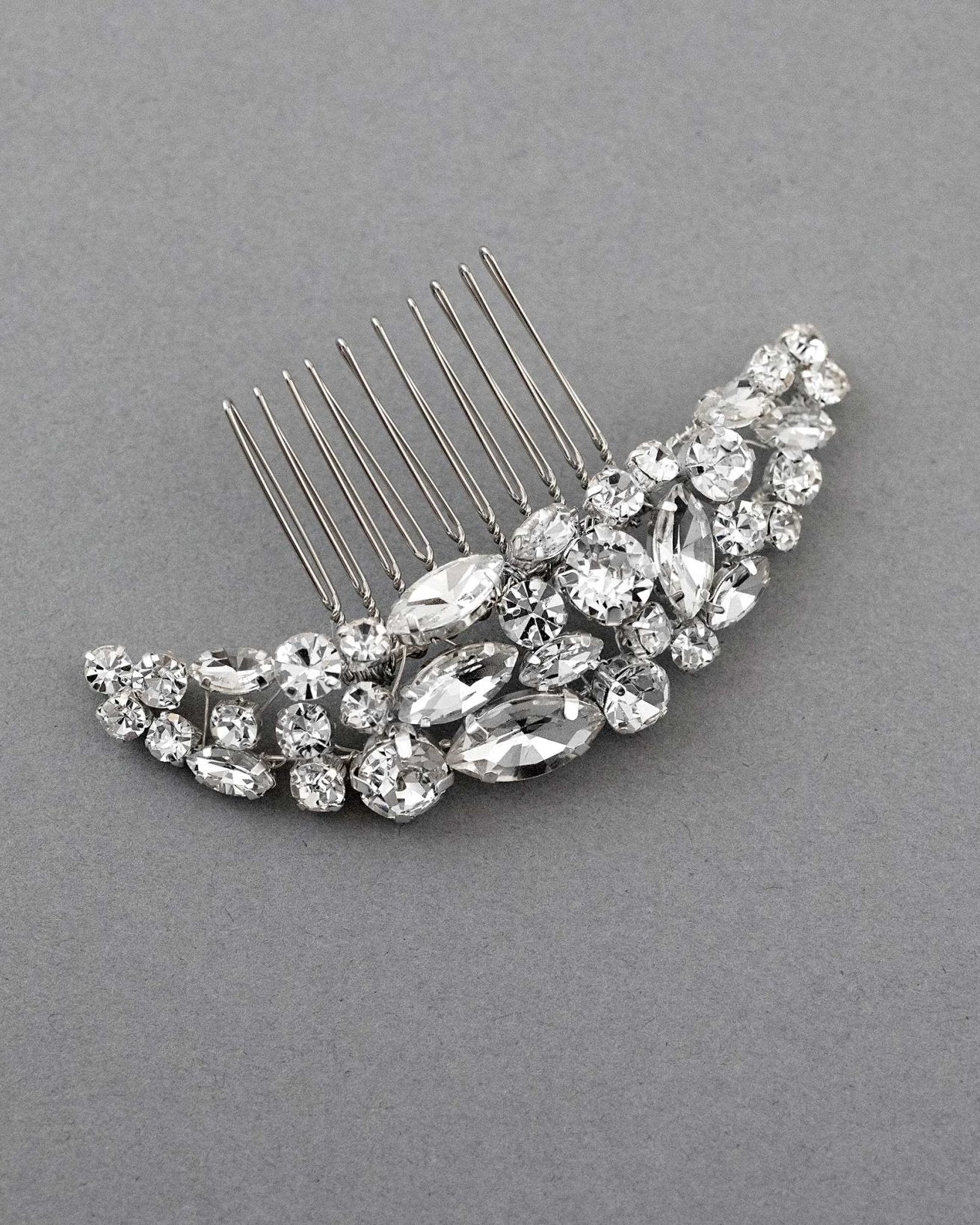 Glamorous Bridal Hair Comb with Multi Rhinestones - Hair Combs - Cassandra Lynne