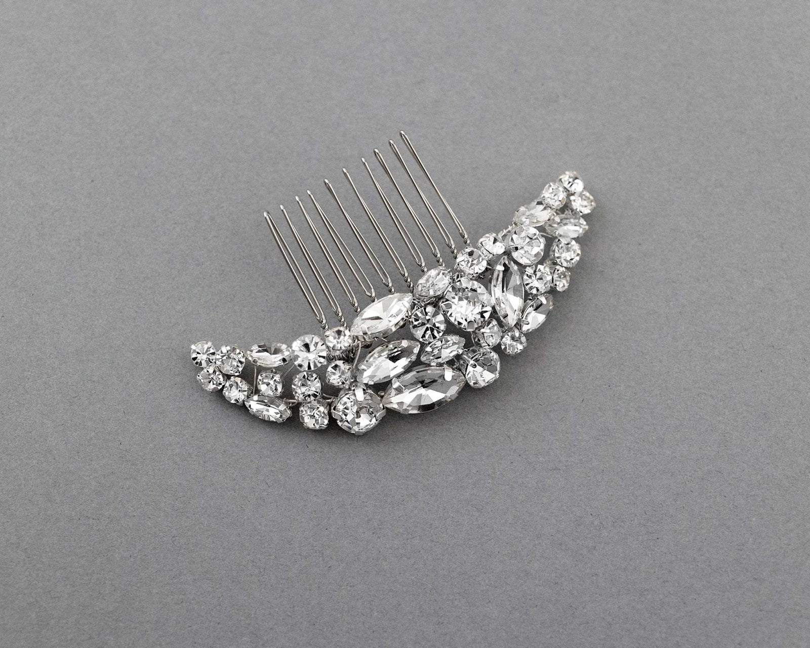 Glamorous Bridal Hair Comb with Multi Rhinestones - Hair Combs - Cassandra Lynne
