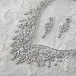 Glamorous Collar Style Floral CZ Necklace Set - Necklace Set - Cassandra Lynne