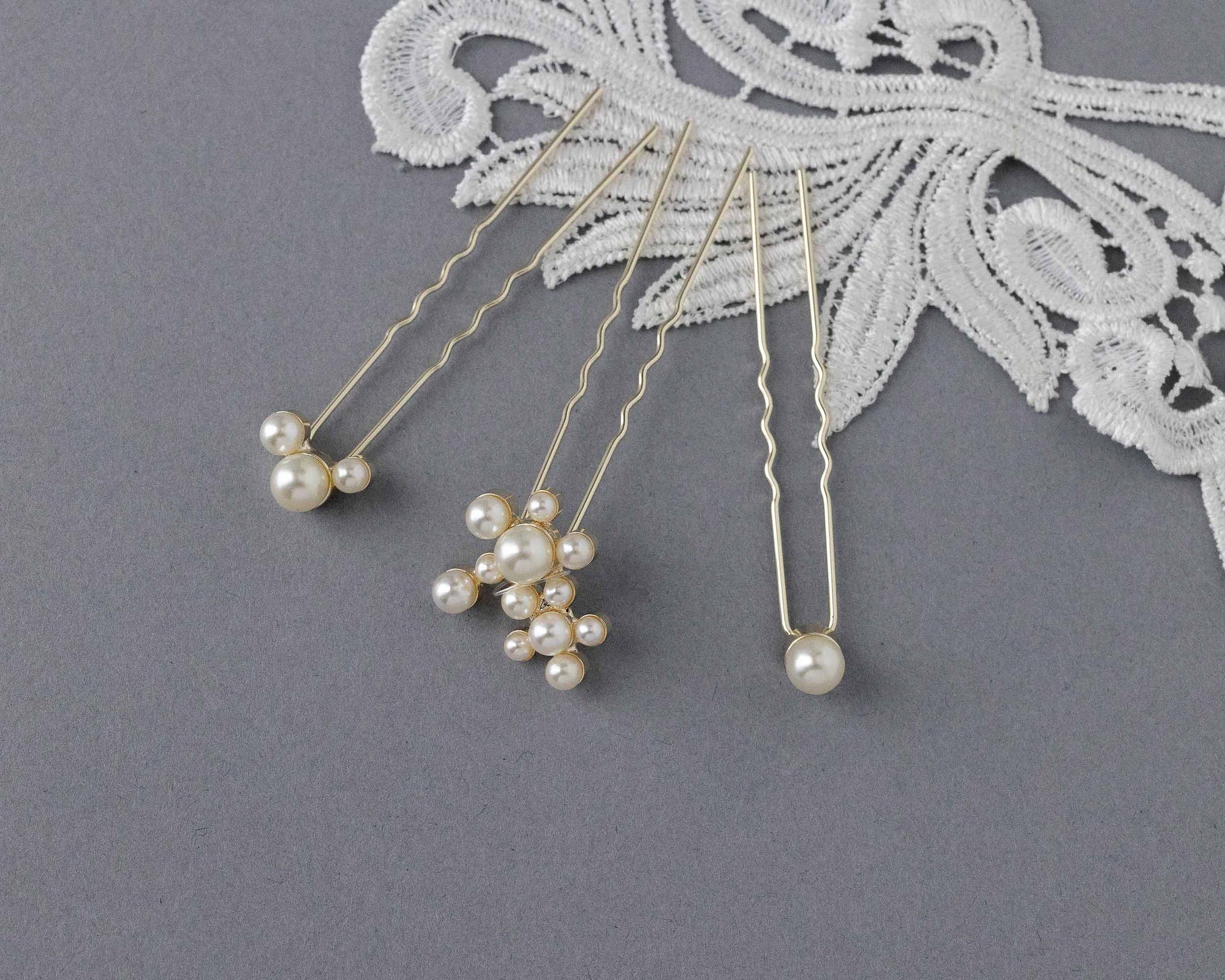 Pearl Bridal Hair Pins Set - Cassandra Lynne