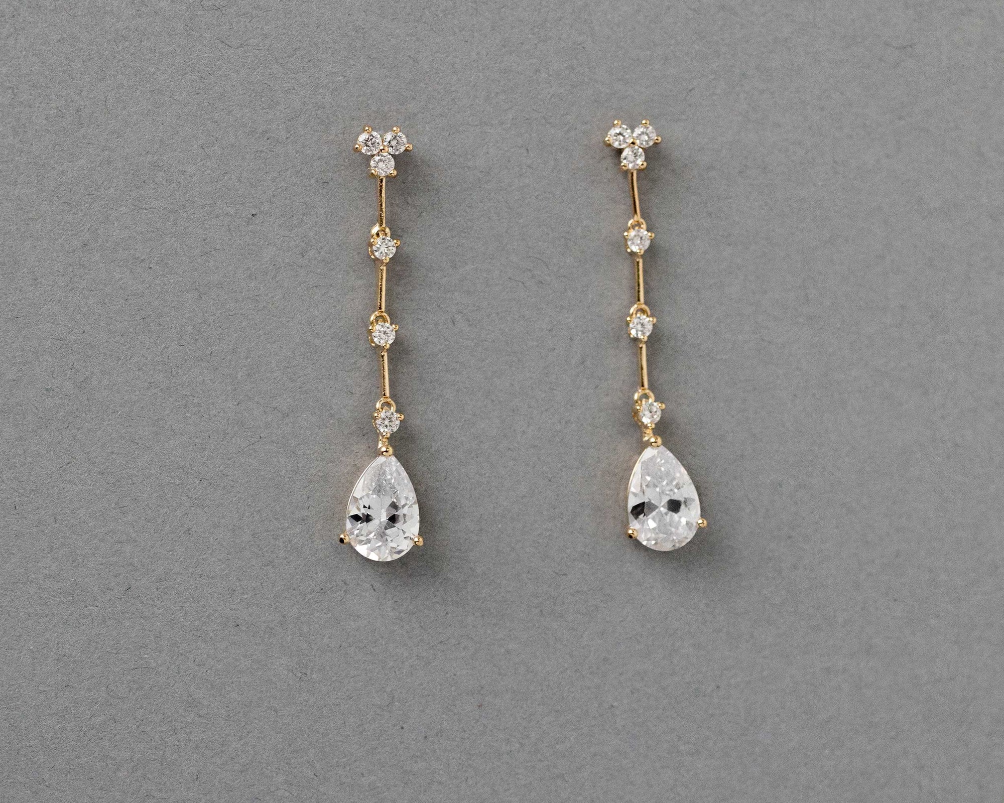 Link Drop CZ Earrings