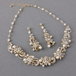 Gold or Silver Necklace Set for the Bride with Pearls - Jewelry Set - Cassandra Lynne